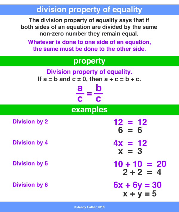 division property of equality