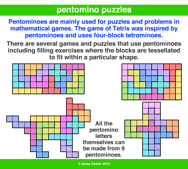 pentomino patterns and puzzles