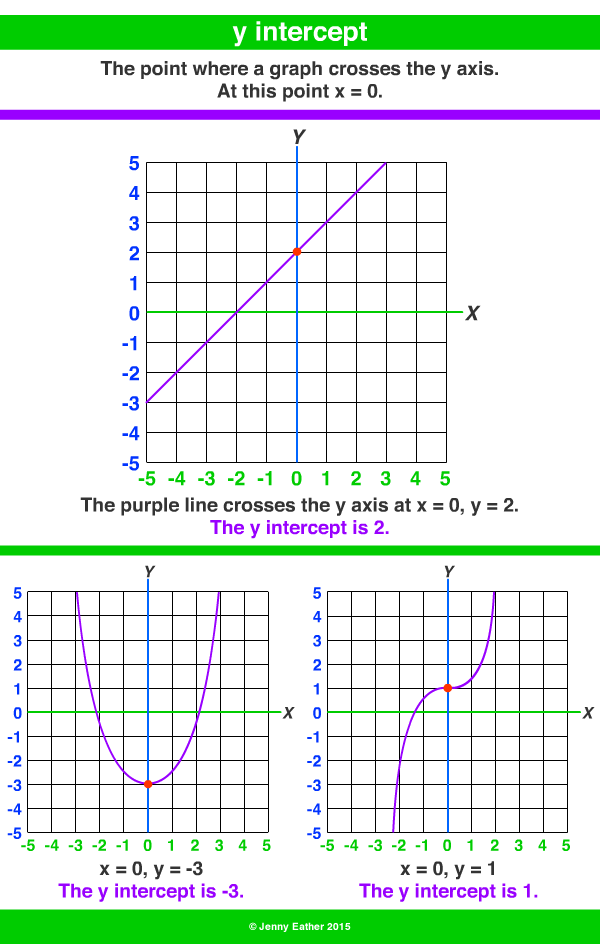 Y Intercept A Maths Dictionary For Kids Quick Reference By Jenny Eather